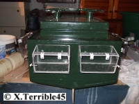 Arriere du bateau amorceur